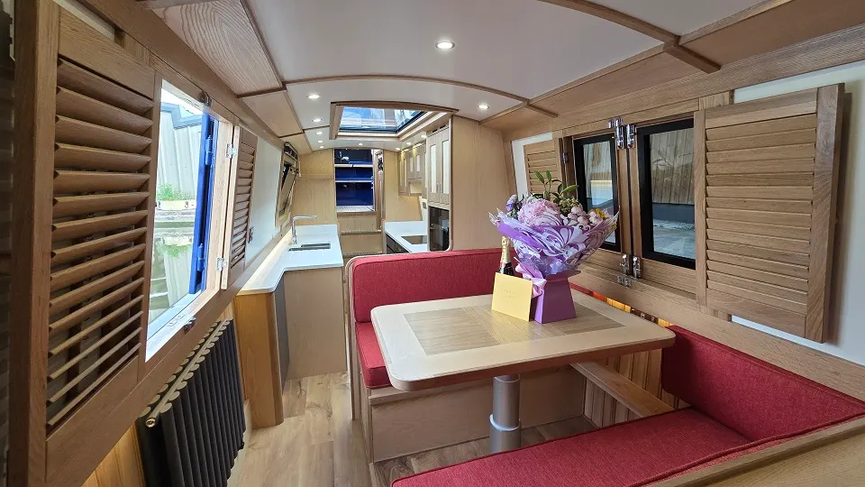 internal photo of bespoke boat build, brizzle.